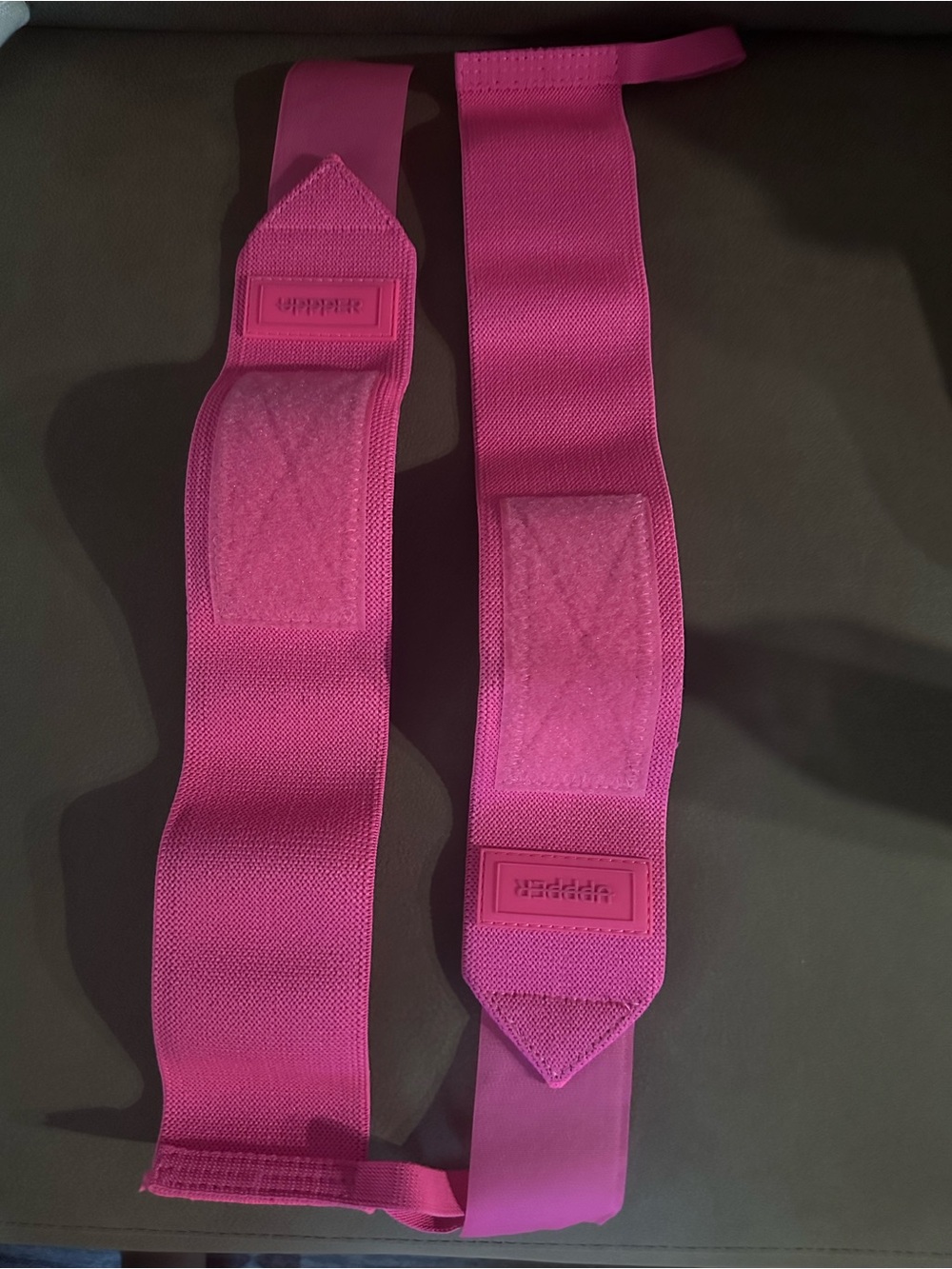 Pink Elastic Workout Wrist Wraps